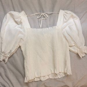 White H&M top